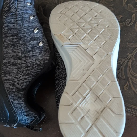 Skechers Gray and Black Memory Foam Sneakers - Picture 2 of 5